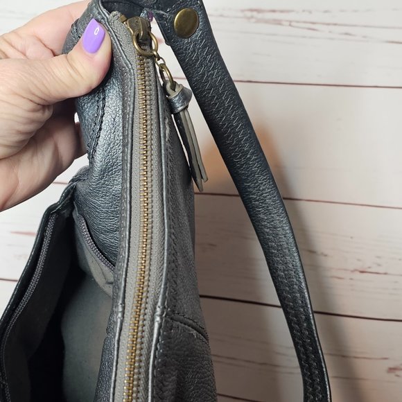 The Sak Metallic Gray Hobo Bag - Picture 9 of 16